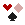 A series of pixelated heart, diamond, and spade card suit symbols arranged in a row.