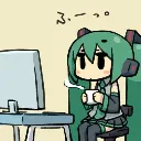 miku_on_laptop_with_tea