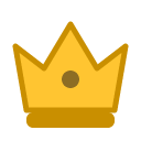 A golden crown icon with a simple design.