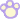 Two stylized purple animal paws with light yellow pads displayed in a pixel art style.