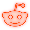 Alien creature with an antenna rendered in a solid, glowing red color.