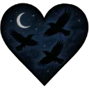 197331nightskyanddarkravensheart
