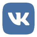 Letters VK in black font centered inside a rounded blue square.