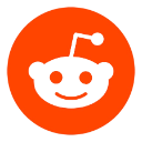 A smiling mascot character centered inside a solid orange circle.