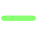 A horizontal green dash shape rendered in a simple pixel art style.