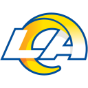 Los Angeles Rams logo in blue and yellow colors.