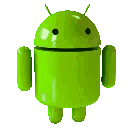Android mascot standing with a friendly expression.