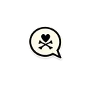 whiteheartskullbubble