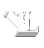 A stylized 3D letter rotates through different angles in a clean white and gray color palette.