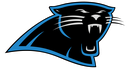 Panther head logo with blue and white accents snarling fiercely.