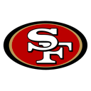 San Francisco 49ers logo in red, white, and gold.