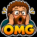 A cartoon man with a beard and glasses looking shocked with his hands on his face above the text OMG.