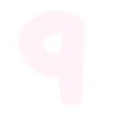 Number nine in a soft pink and white glowing style against a black background.