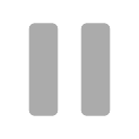 Pause symbol consisting of two vertical gray bars on a black background.