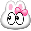 cute_bunny2Eyes Discord sticker from ｡　/fluffybunnies 　.