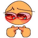 blushing
