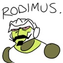 A cartoon man with a mustache looking smugly with a smirk.