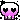 Four pixelated skulls arranged in a row, each featuring heart-shaped eyes and a glowing pink gradient with surrounding spark…