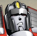 A metallic robot face with a downturned mouth and tired eyes looking unimpressed.