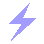 Lightning bolt icon undergoing a pixelated glitch effect in light purple.