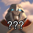 A metallic robot with glowing blue eyes looks confused with a large question mark symbol overlaid on its face.