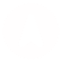 A black arrow pointing upwards inside a white circle.