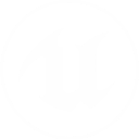 A stylized, sharp-edged white letter U inside a black circle.