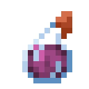 A pixel art purple potion bottle with a brown cork stopper.