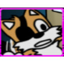 Tails the fox looking confused and bewildered with wide eyes.
