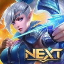 An elven archer with silver hair aiming a glowing blue bow with a determined expression.