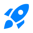 Blue rocket icon pointing towards the upper right corner.