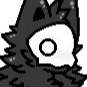 Puro from Changed with a wide-eyed, surprised expression in a pixel art style.
