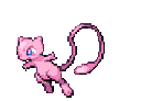 Mew the pink psychic Pokémon floating in various poses.