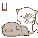 peach_recharge animated Discord emote - LETS MEOWWW