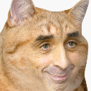 Cat with the face of Eric Zemmour looking smugly at the viewer.