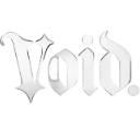 The word Void written in a white gothic font against a solid black background.