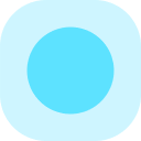 Blue circle centered on a dark background.