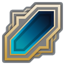 An ARAM game mode emblem featuring a glowing blue center surrounded by ornate gold framing.
