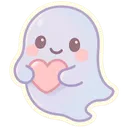 ghostpinkheart Discord Emoji from 💜 Chatty Chatz 💜