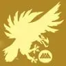 Warlock class emblem from Destiny featuring a golden eagle icon.