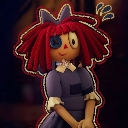 Ragatha the ragdoll character looking nervous with a bead of sweat on her forehead.