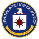 Central Intelligence Agency official seal featuring an eagle and a compass star on a blue circular background.