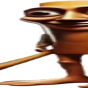 Distorted face with a wide, surreal expression and glitchy artifacts.