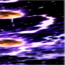 Lightning bolts streak across a dark background with a motion blur effect.