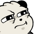 Cartoon character with a heavy brow and a suspicious side-eye glance.