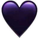 Heart symbol colored in a deep, dark purple shade.
