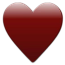 Heart symbol colored in a deep maroon shade.