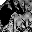 Qifrey from Witch Hat Atelier holding his head in his hands with a stressed expression.