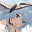 Anime girl with blue hair giving a smug, mischievous grin.