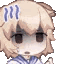Anime girl with a blue sweat drop symbol and a dark, stressed expression.